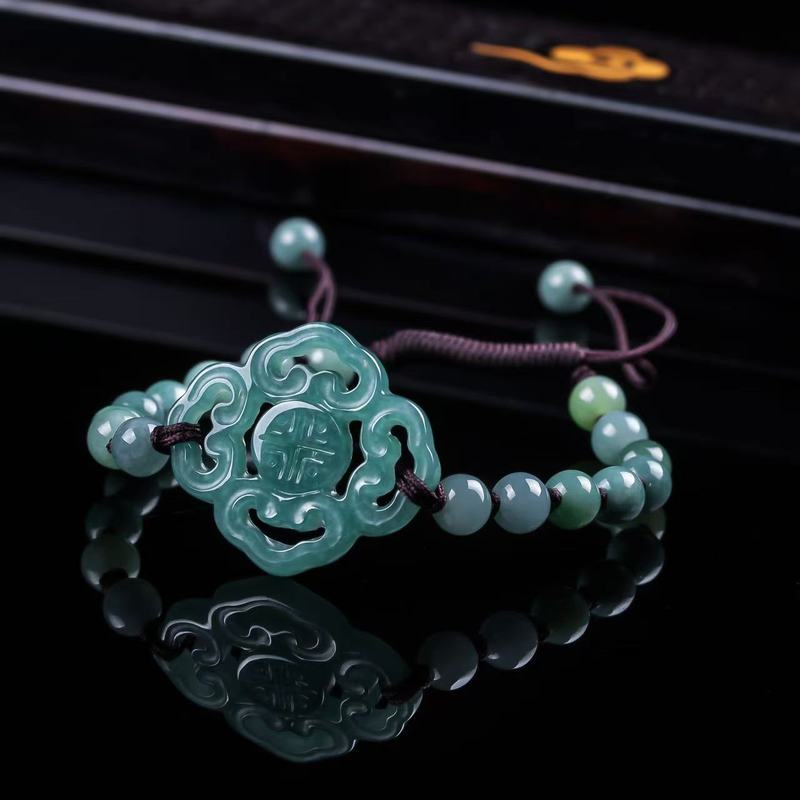 Jewelry & Watches Bench - Natürliches Jadeit-Armband der Klasse A, originelles