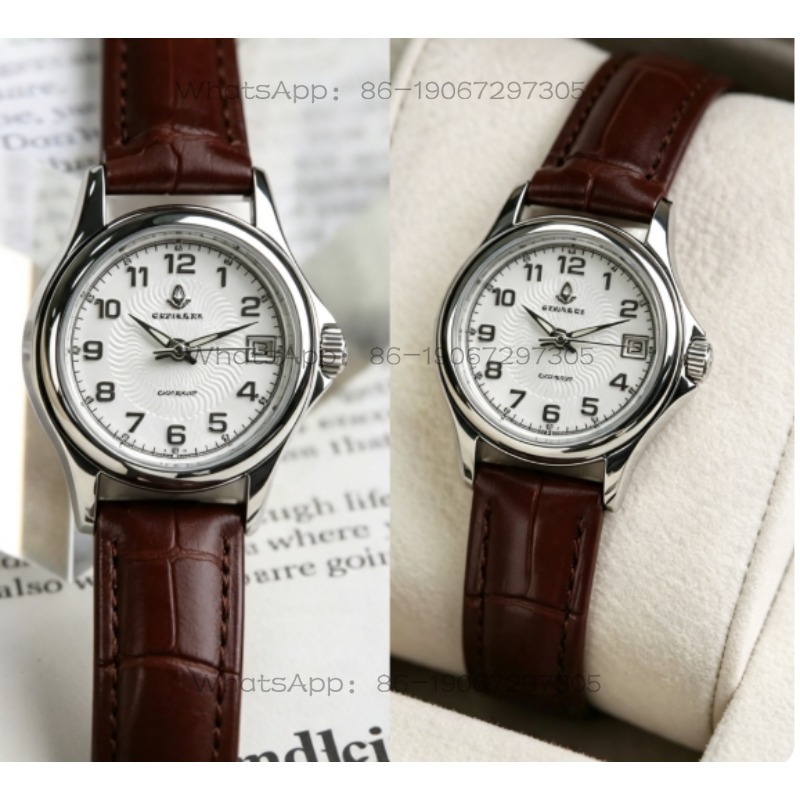 Leather Bracelet - Heimische Uhren, Vollautomatische Mechanische Damenuhren, Vollstahl-Lederuhren,