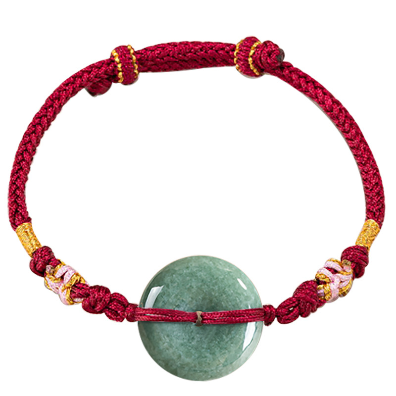 Jewelry & Watches Bench - Grünes Myanmar Jadeit Donut Armband Designer