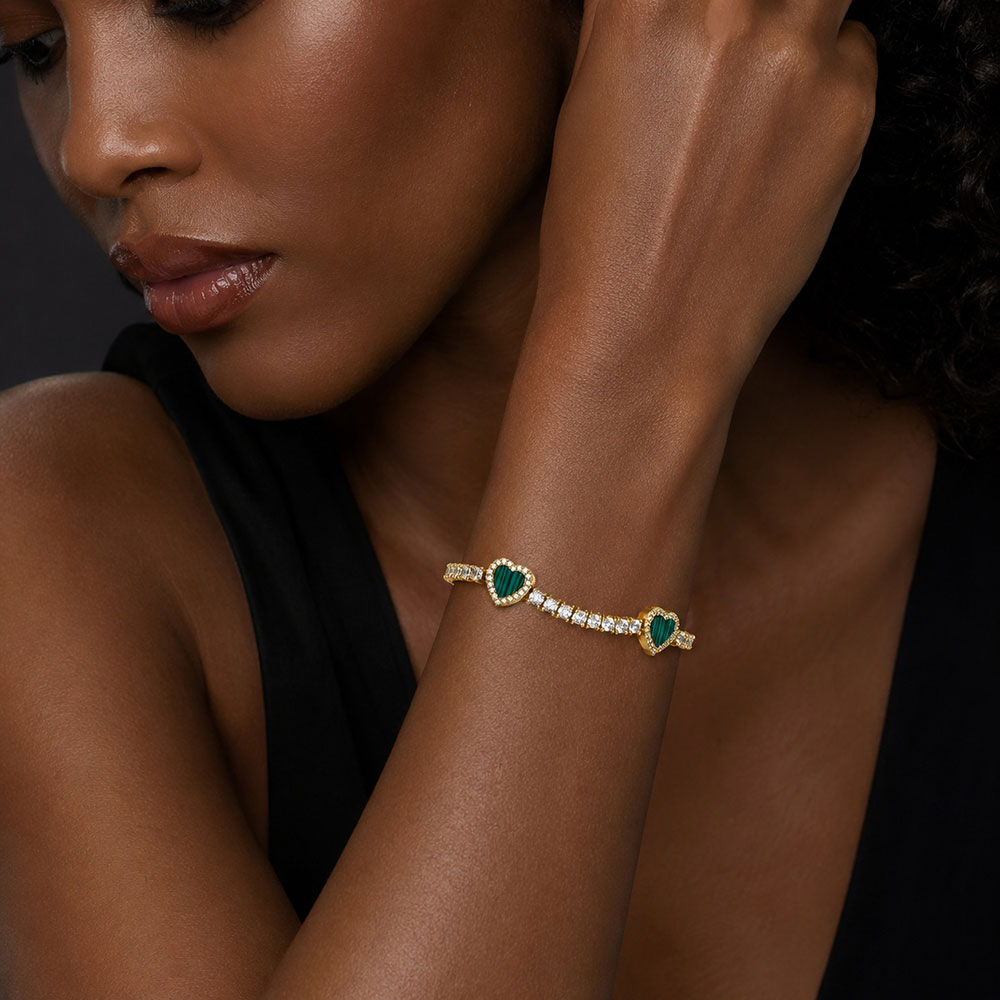 Tennis Bracelet Cubic - ESKEEM Heißer Verkauf Bunte Herzförmige Tennis