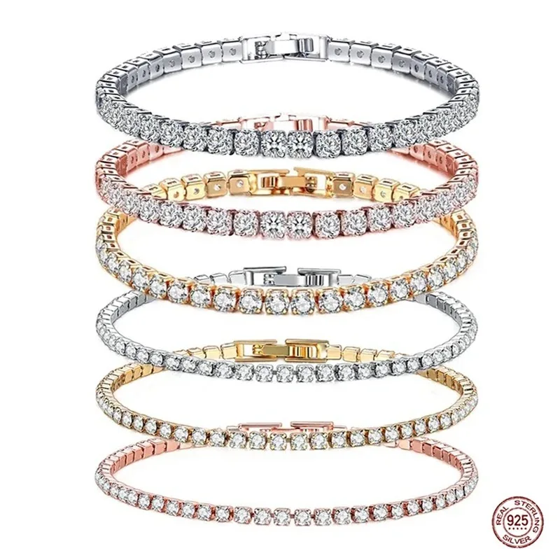 Hip Hop Sterling Silber Zirkon – Tennis Bracelet Cubic Bewertung und Preis