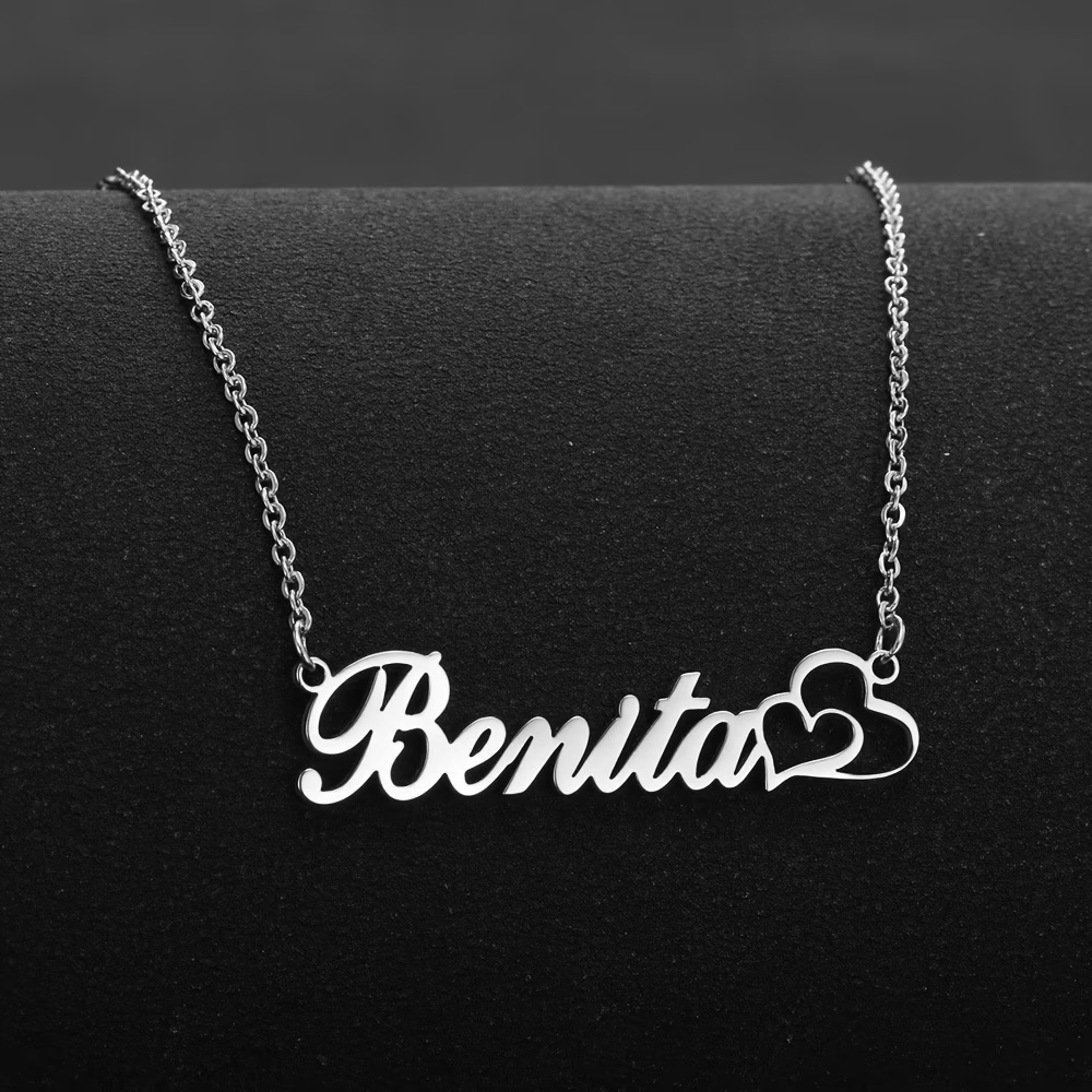 Personalisierte Doppelherz-Hal – Engraved Name Necklace Bewertung und Preis